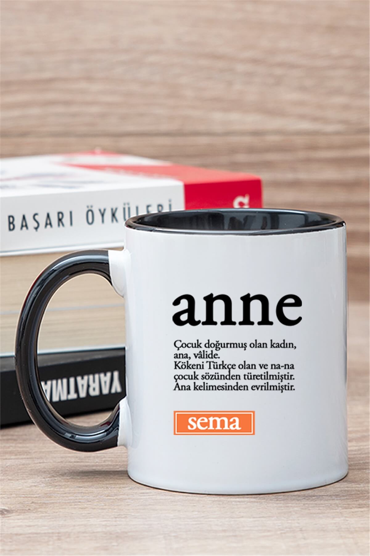 Anneye Hediye Anne Kelime Anlamı İçi Renkli Kupa Bardak