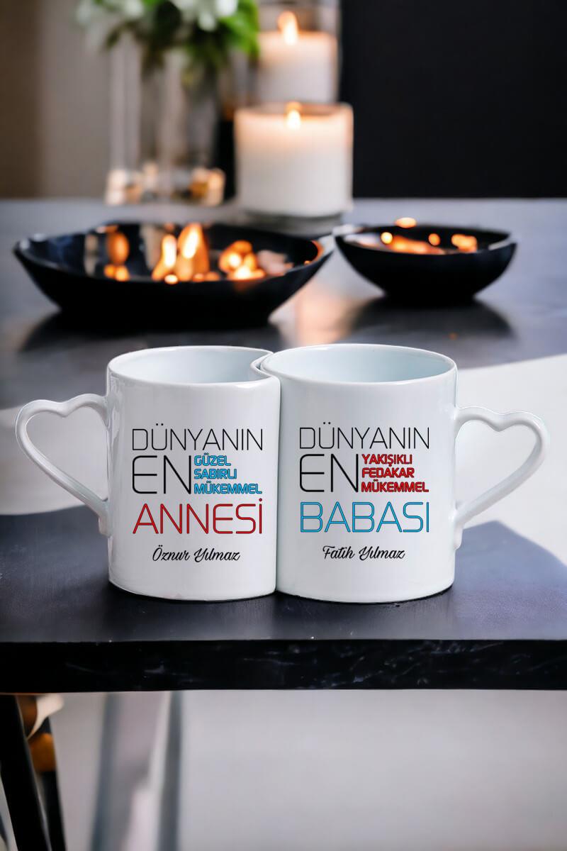 Anne ve Babalara Özel İkili Sevgili Kupası