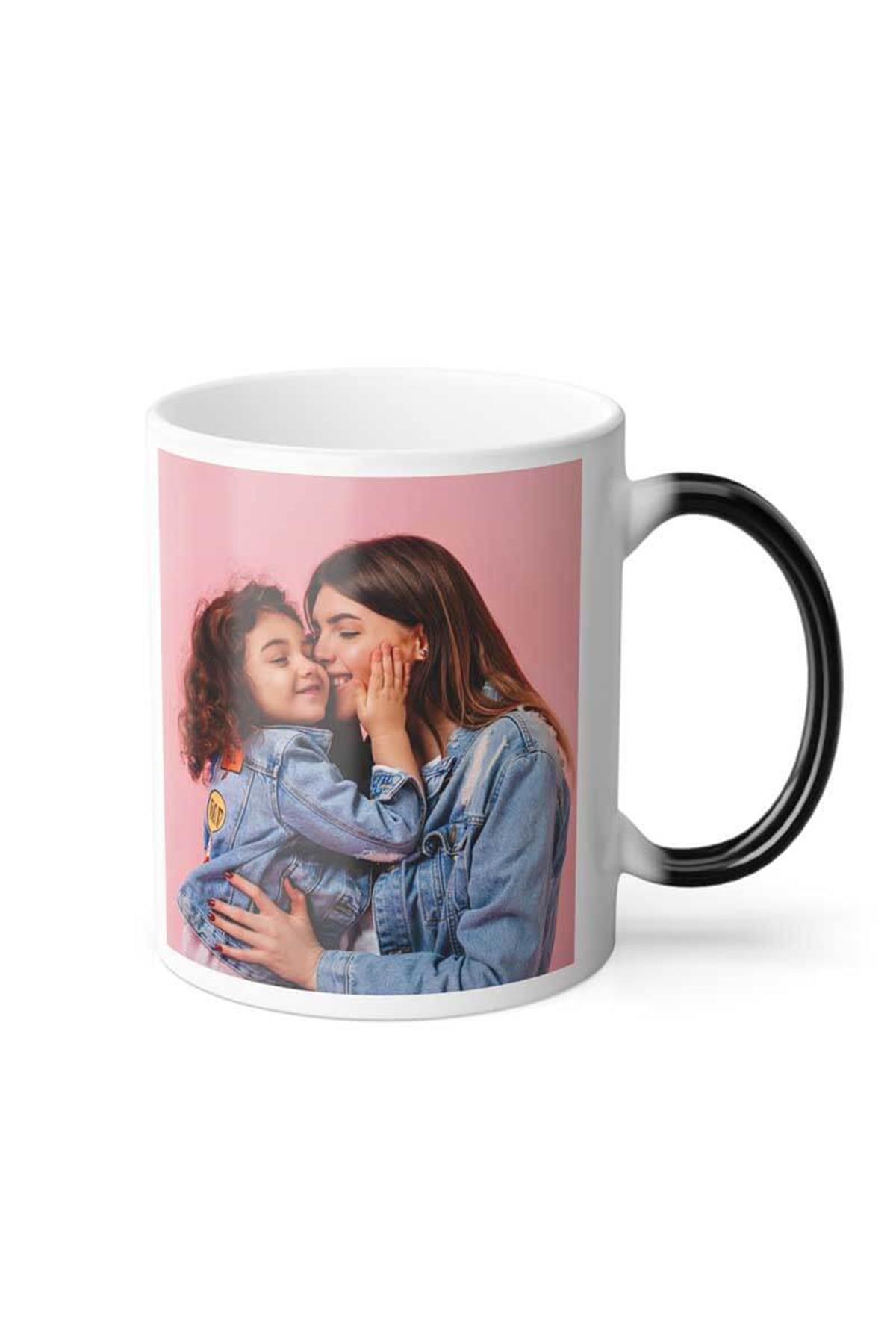 Anneler Günü Hediyesi Fotoğraf Baskılı Sihirli Kupa Bardak