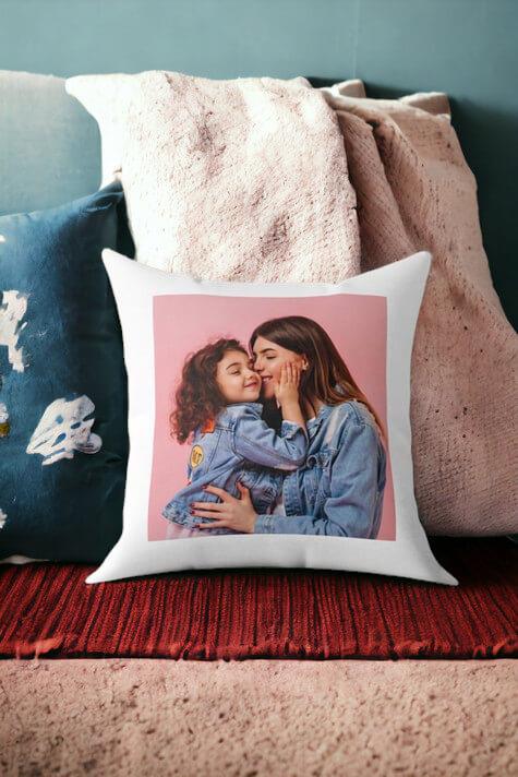 Anneler Günü Hediyesi Fotoğraflı Saten Kare Yastık