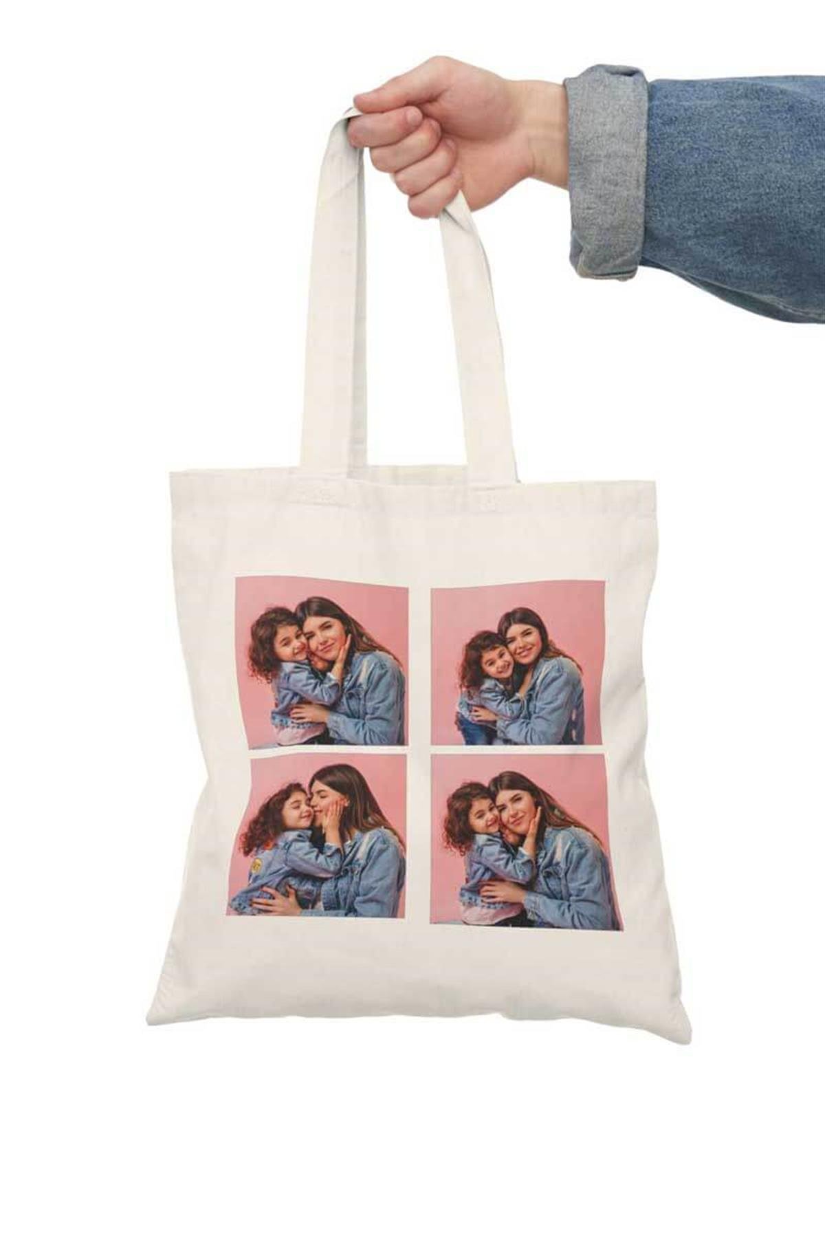 Anneye Hediye Fotoğraf Baskılı Bez Çanta