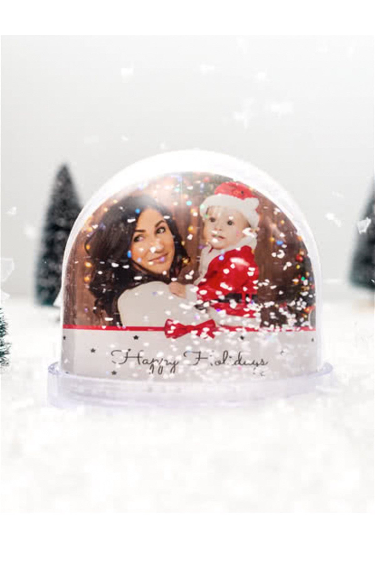 Anneye Yılbaşı Hediyesi Fotoğraflı Küresi