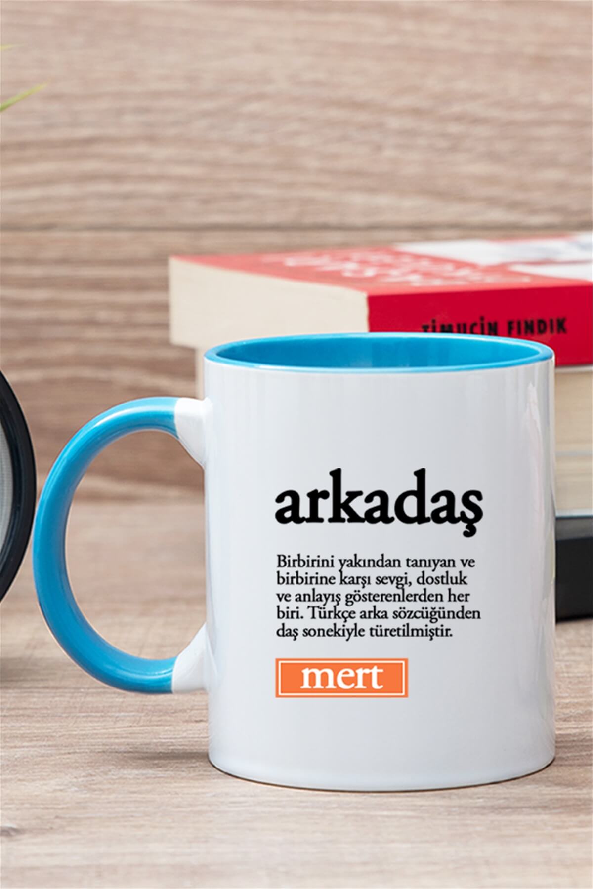 Arkadaş Kelime Anlamı İçi Renkli Kupa Bardak