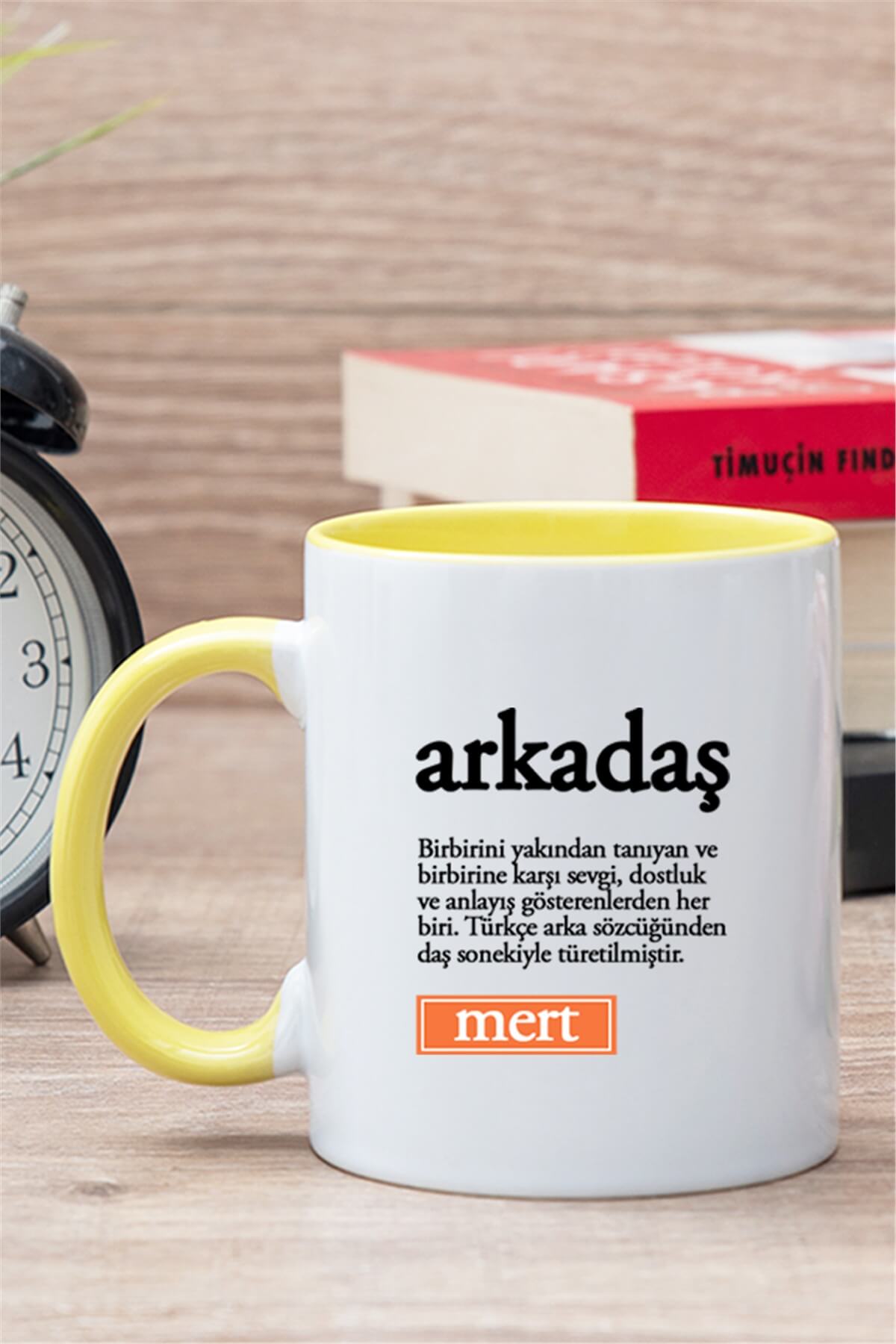 Arkadaş Kelime Anlamı İçi Renkli Kupa Bardak