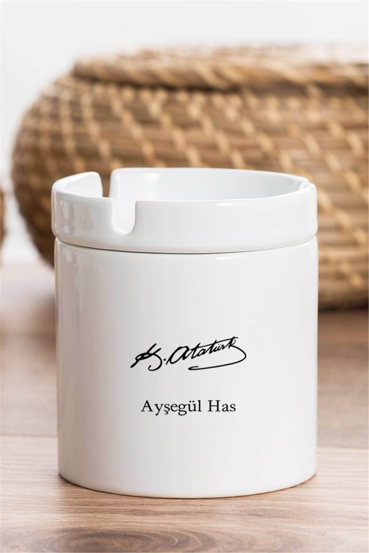 Atatürk İmzalı İsme Özel Kül Tablası