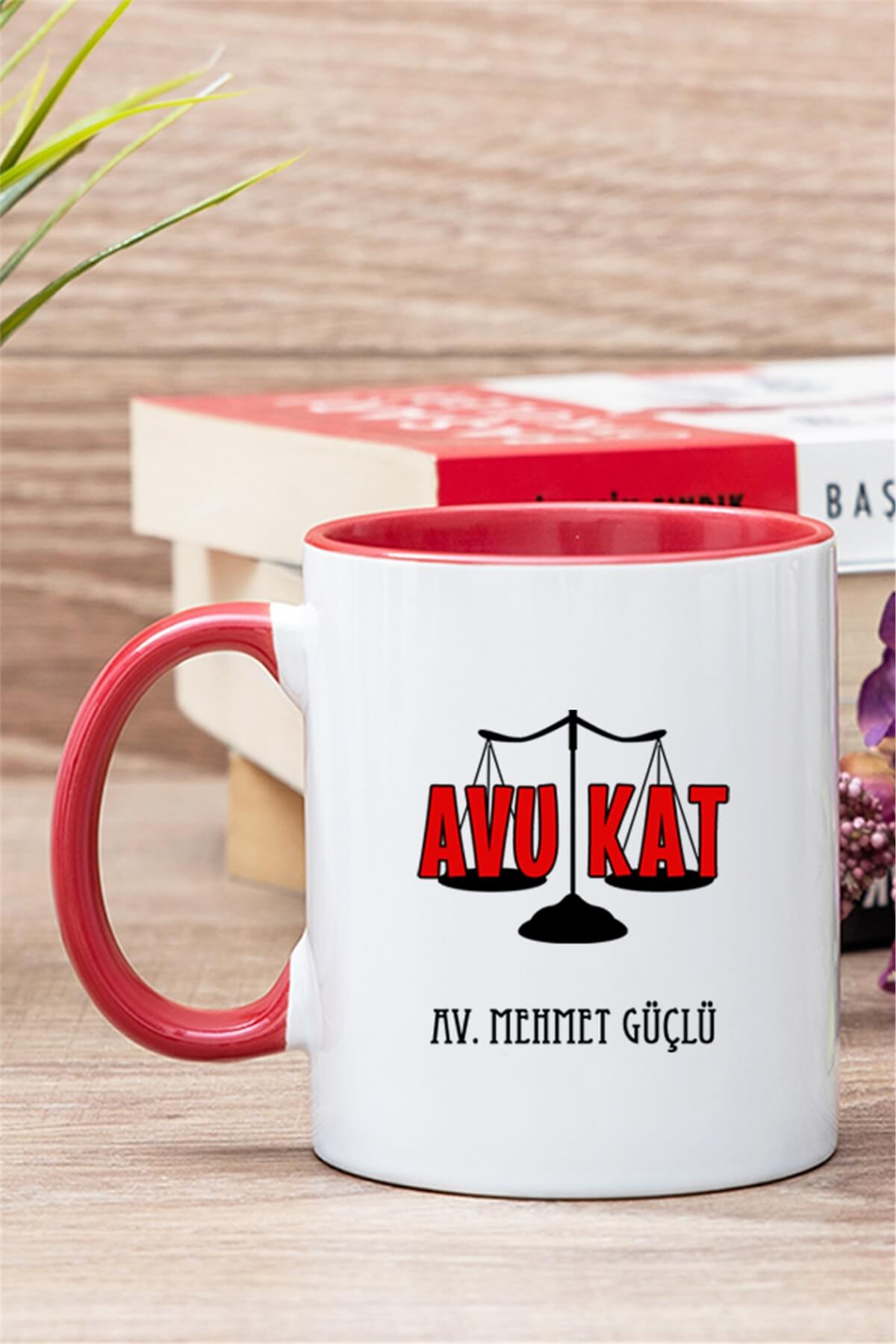 Avukat İçi Renkli Kupa Bardak