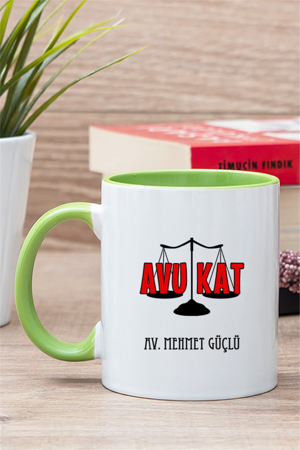 Avukat İçi Renkli Kupa Bardak