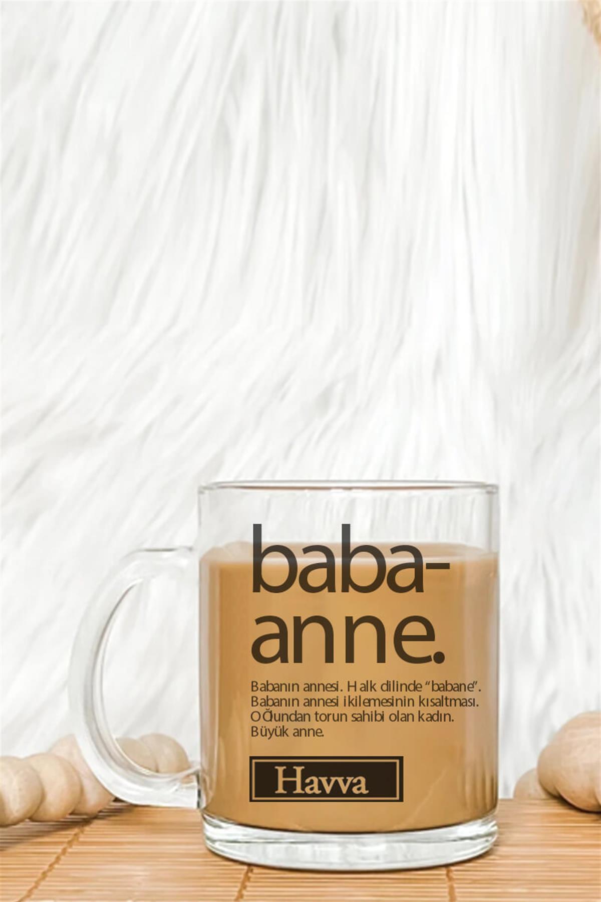 Babaanneye Anlamlı Anneler Günü Hediyesi Cam Kupa Bardak