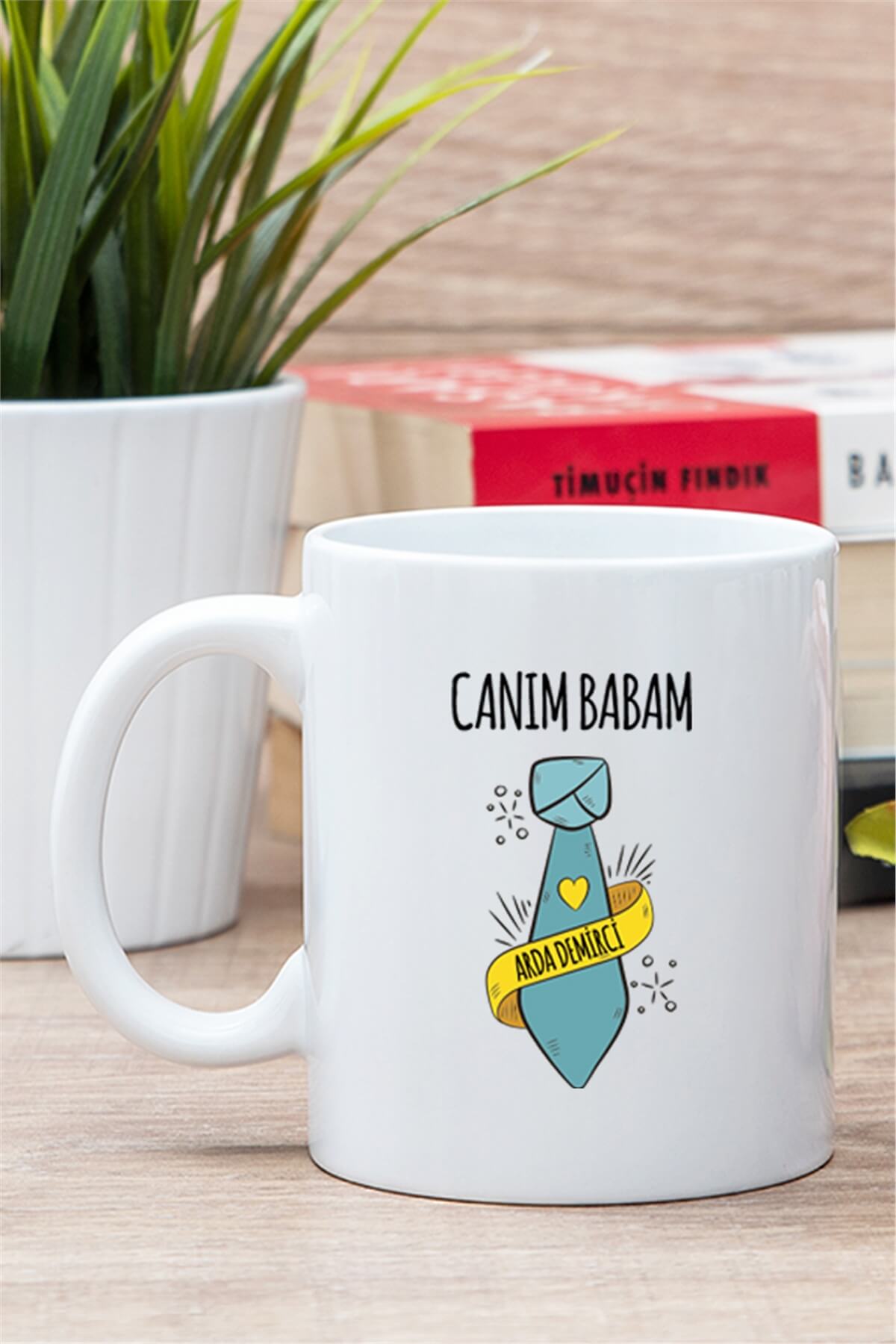 Kişiye Özel Babalar Günü Hediyesi Porselen Kupa Bardak