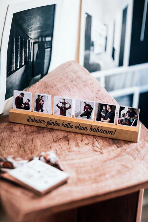 Babalar Günü Hediyesi Mesajlı Ahşap Stand