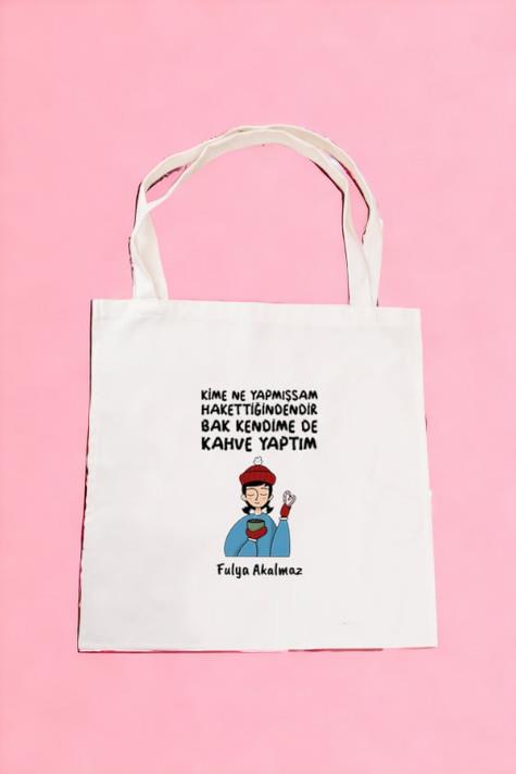 Bak Kendime De Kahve Yaptım Bez Çanta