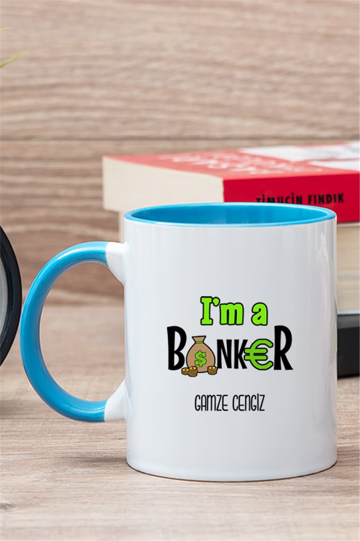 Bankacı İçi Renkli Kupa Bardak