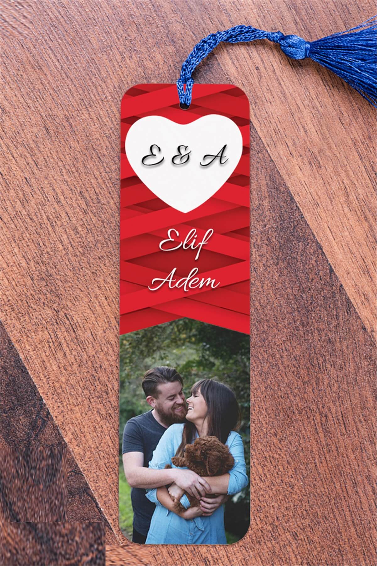 Baş Harfli Kişiye Özel Fotoğraflı Kitap Ayracı