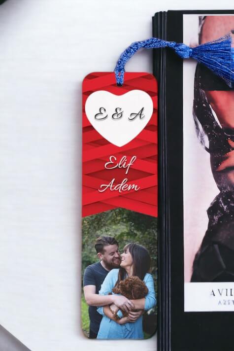 Baş Harfli Kişiye Özel Fotoğraflı Kitap Ayracı