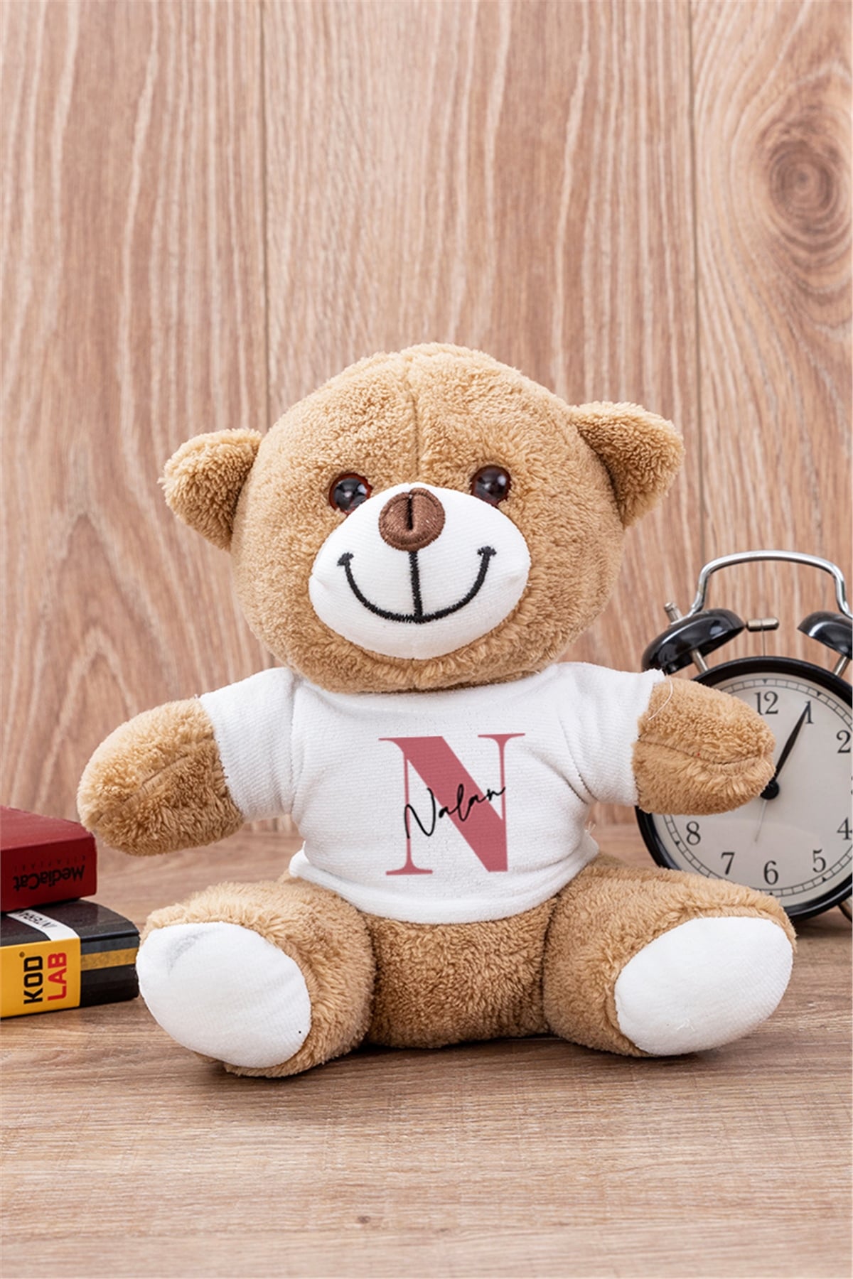 Baş Harfli Üzeri İsim Yazılı Peluş Ayı