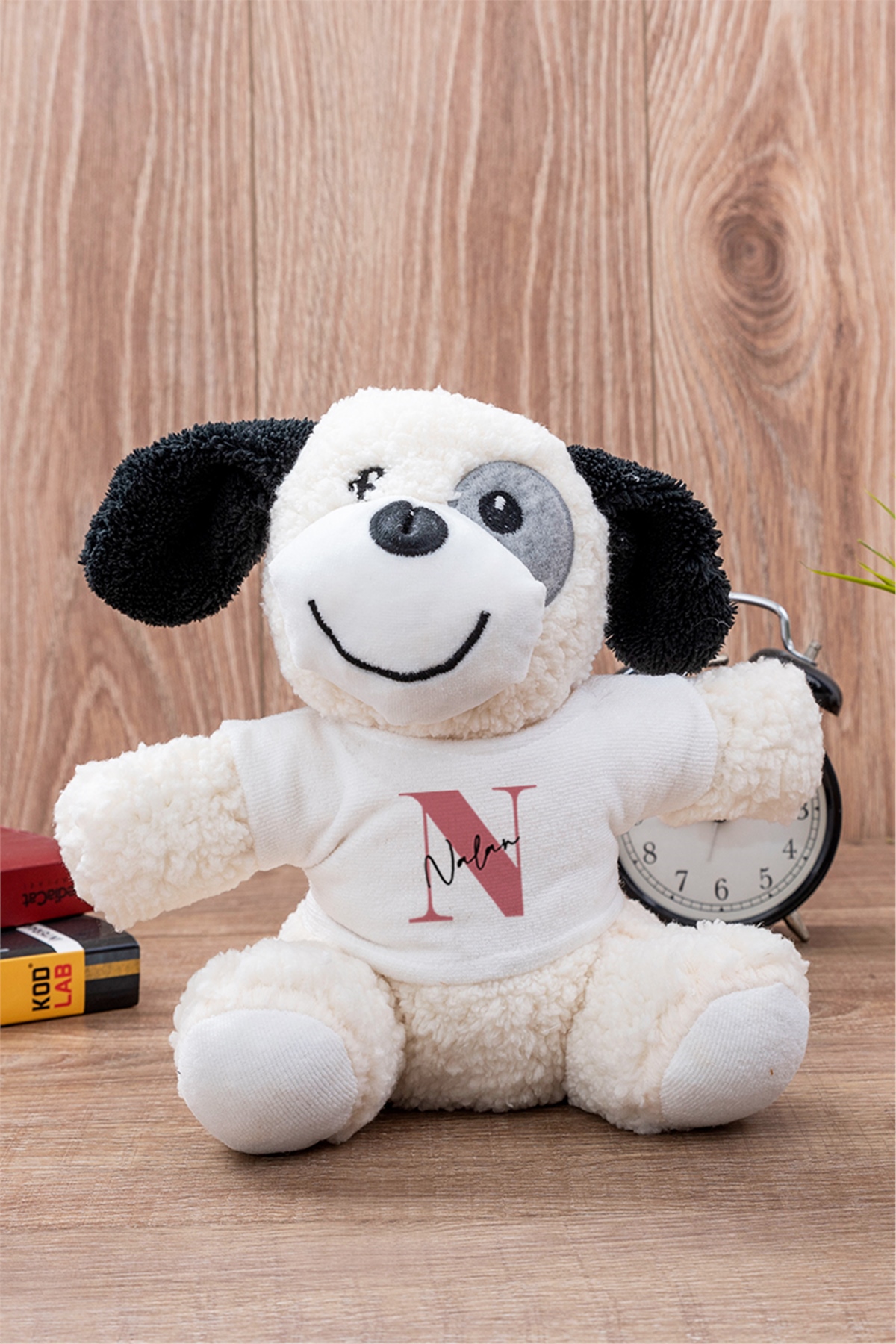 Baş Harfli Üzeri İsim Yazılı Peluş Köpek
