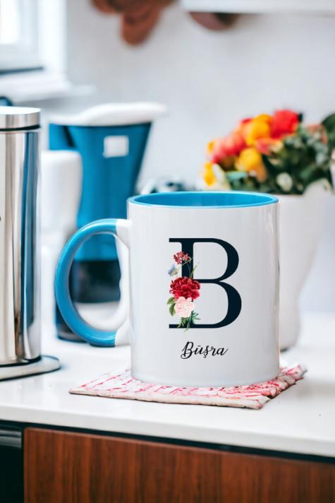Baş Harfli ve İsimli İçi Renkli Kupa Bardak