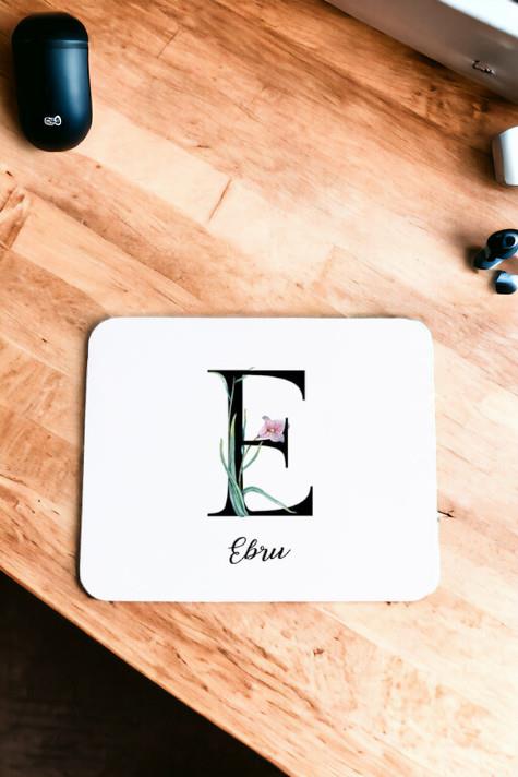 Baş Harfli Yaprak Tasarım Mouse Pad