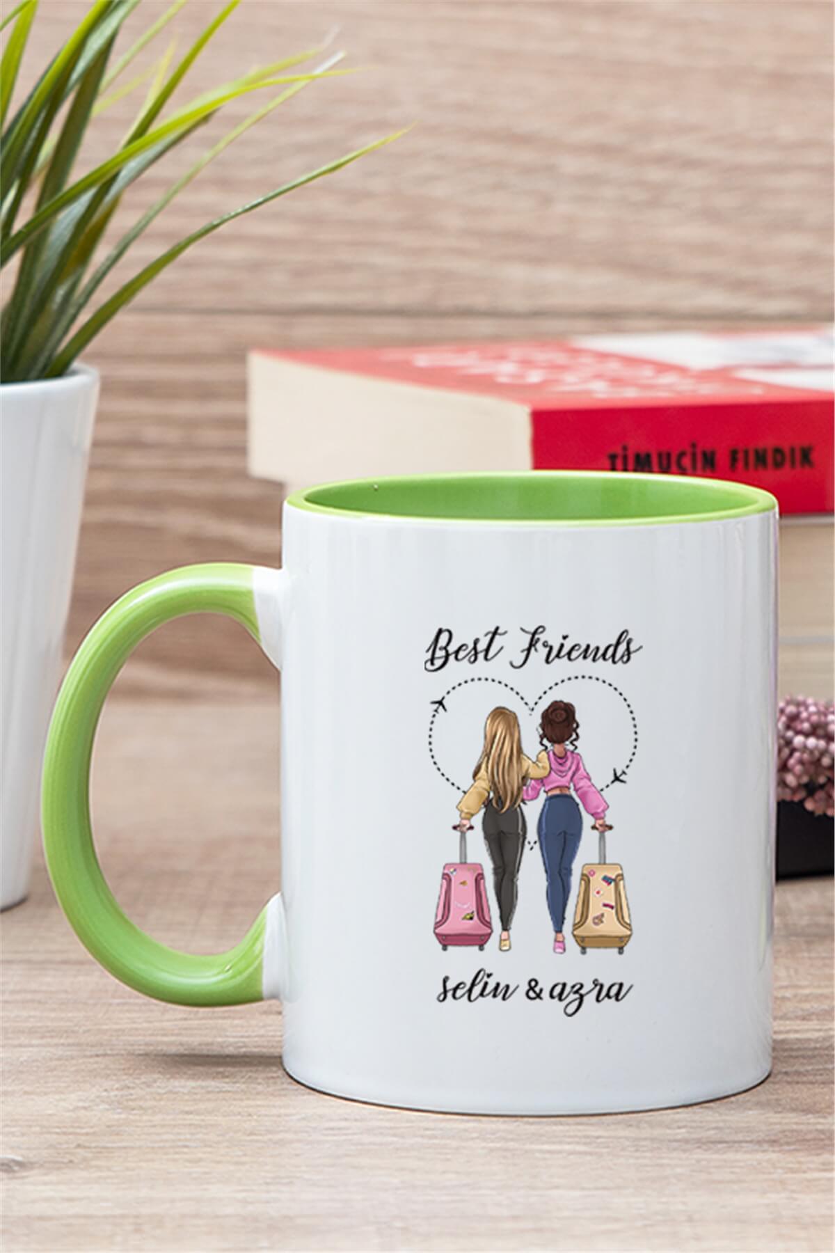 Best Friends İçi Renkli Kupa Bardak