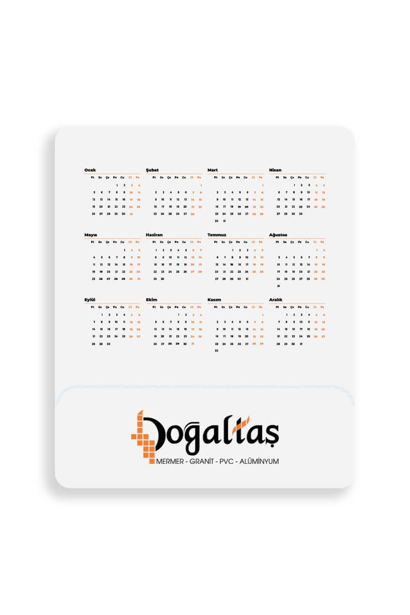Bilek Destekli Takvimli Mouse Pad