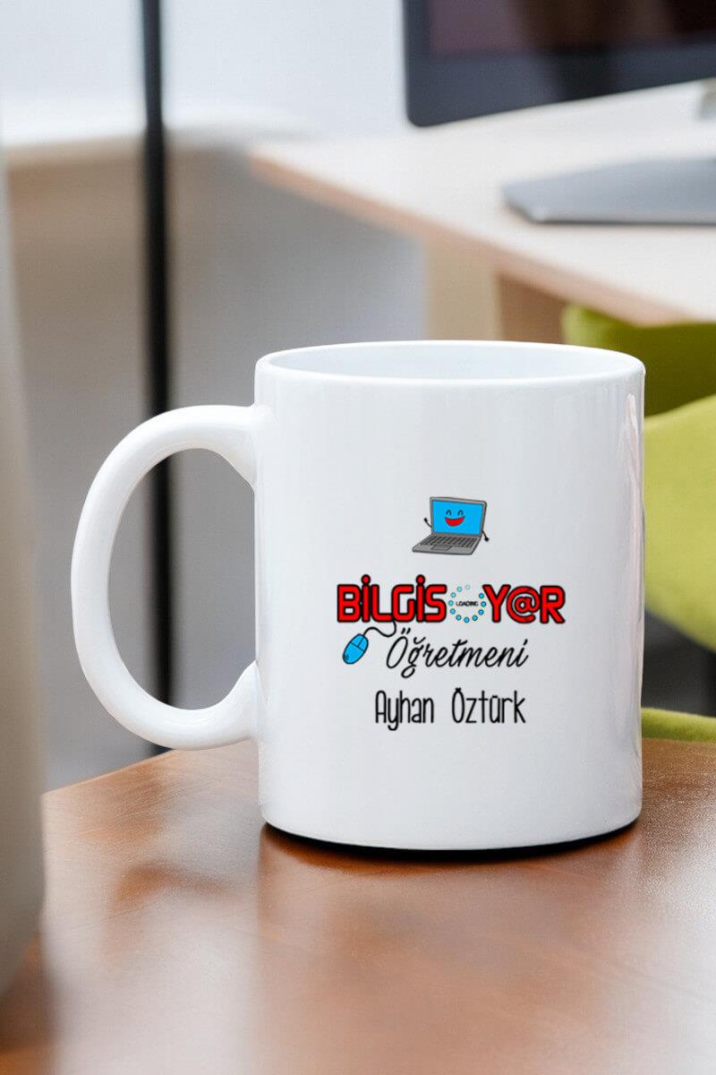 Bilgisayar Öğretmenine Hediye Beyaz Kupa Bardak