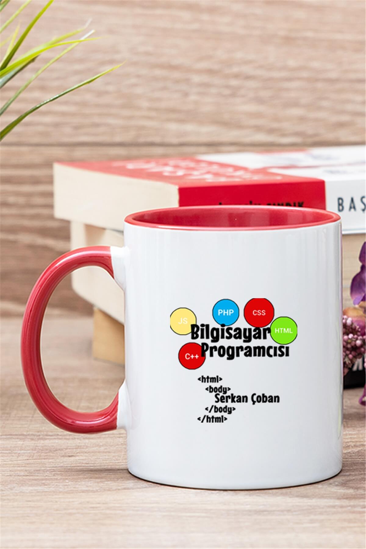 Bilgisayar Programcısı İçi Renkli Kupa Bardak