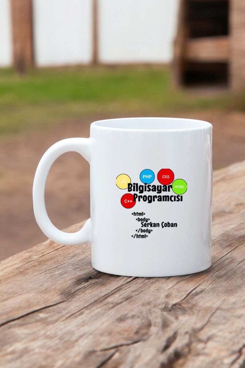 Bilgisayar Programcısına Hediye Beyaz Kupa Bardak