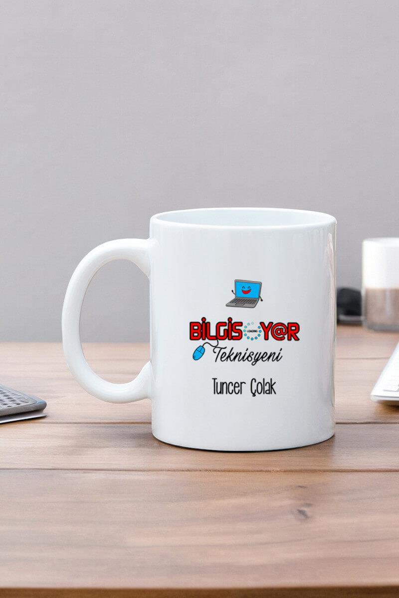 Bilgisayar Teknisyenine Hediye Beyaz Kupa Bardak
