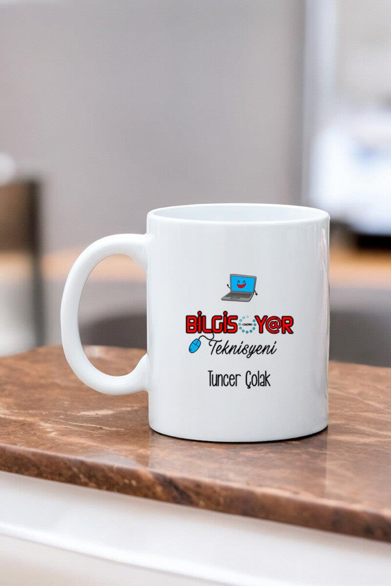 Bilgisayar Teknisyenine Hediye Beyaz Kupa Bardak