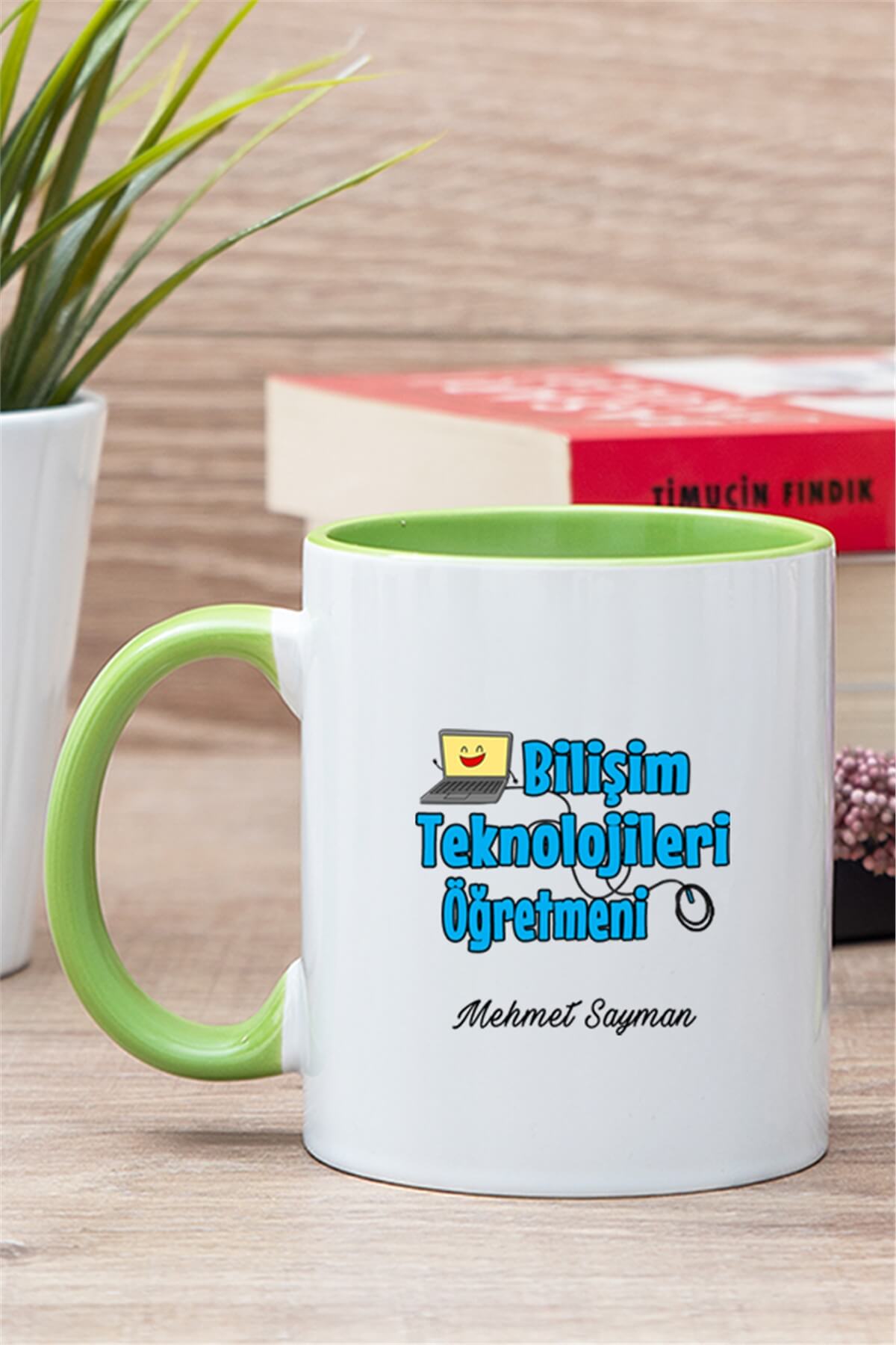 Bilişim Teknolojileri Öğretmeni İçi Renkli Kupa Bardak