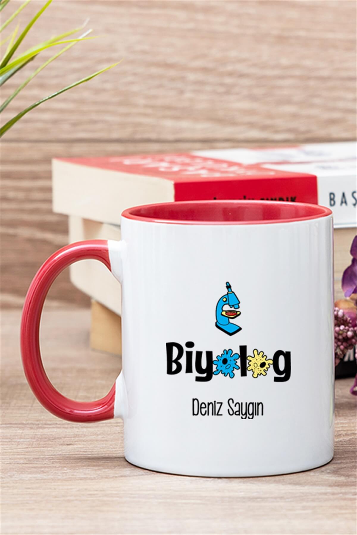 Biyolog İçi Renkli Kupa Bardak