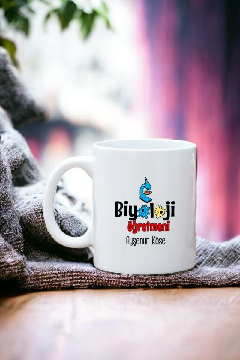 Biyoloji Öğretmenine Hediye Beyaz Kupa Bardak