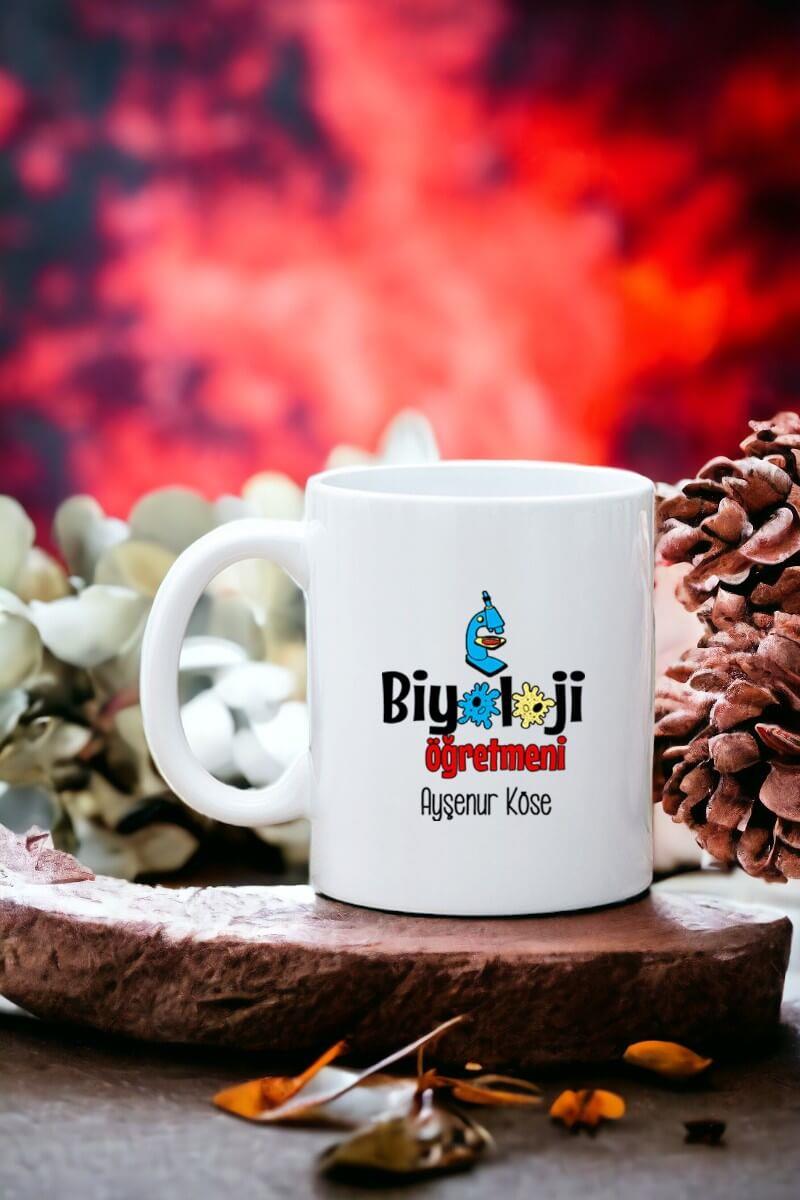 Biyoloji Öğretmenine Hediye Beyaz Kupa Bardak
