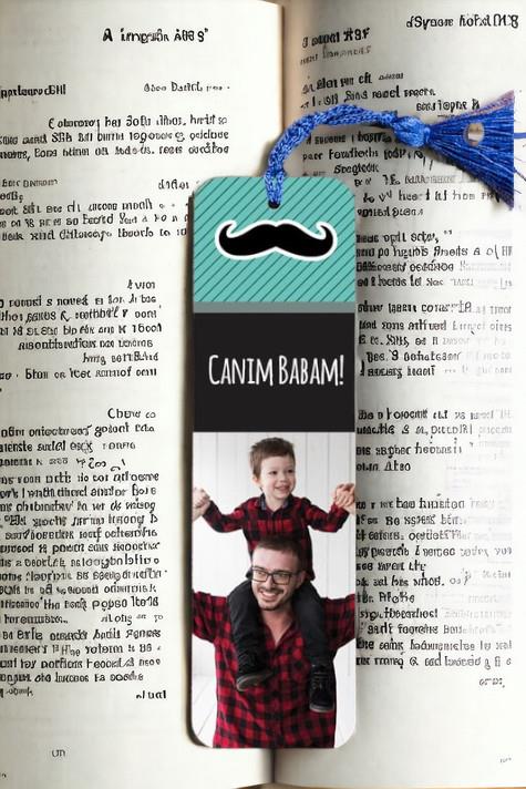 Canım Babam Fotoğraflı Kitap Ayracı