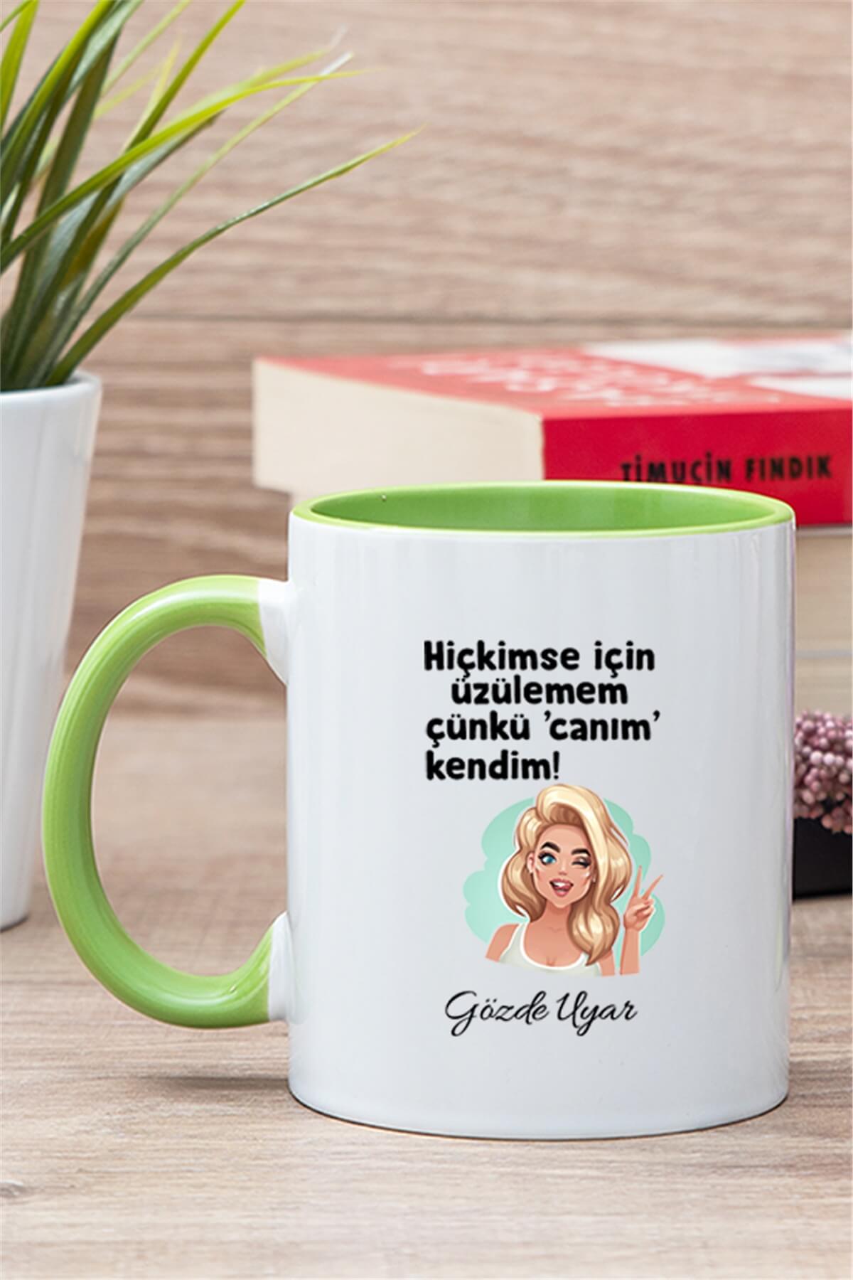 Canım Kendim İçi Renkli Kupa Bardak