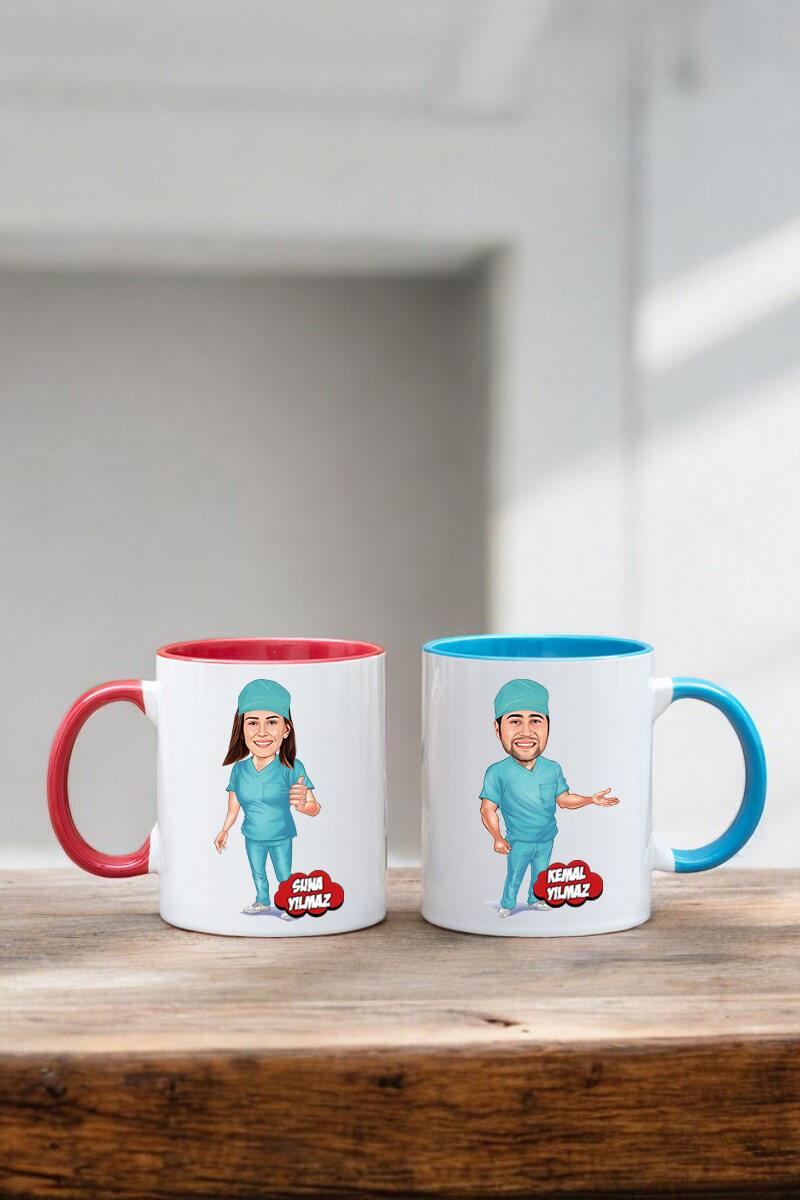 Cerraha Hediye Kişiye Özel Karikatürlü Kupa Bardak