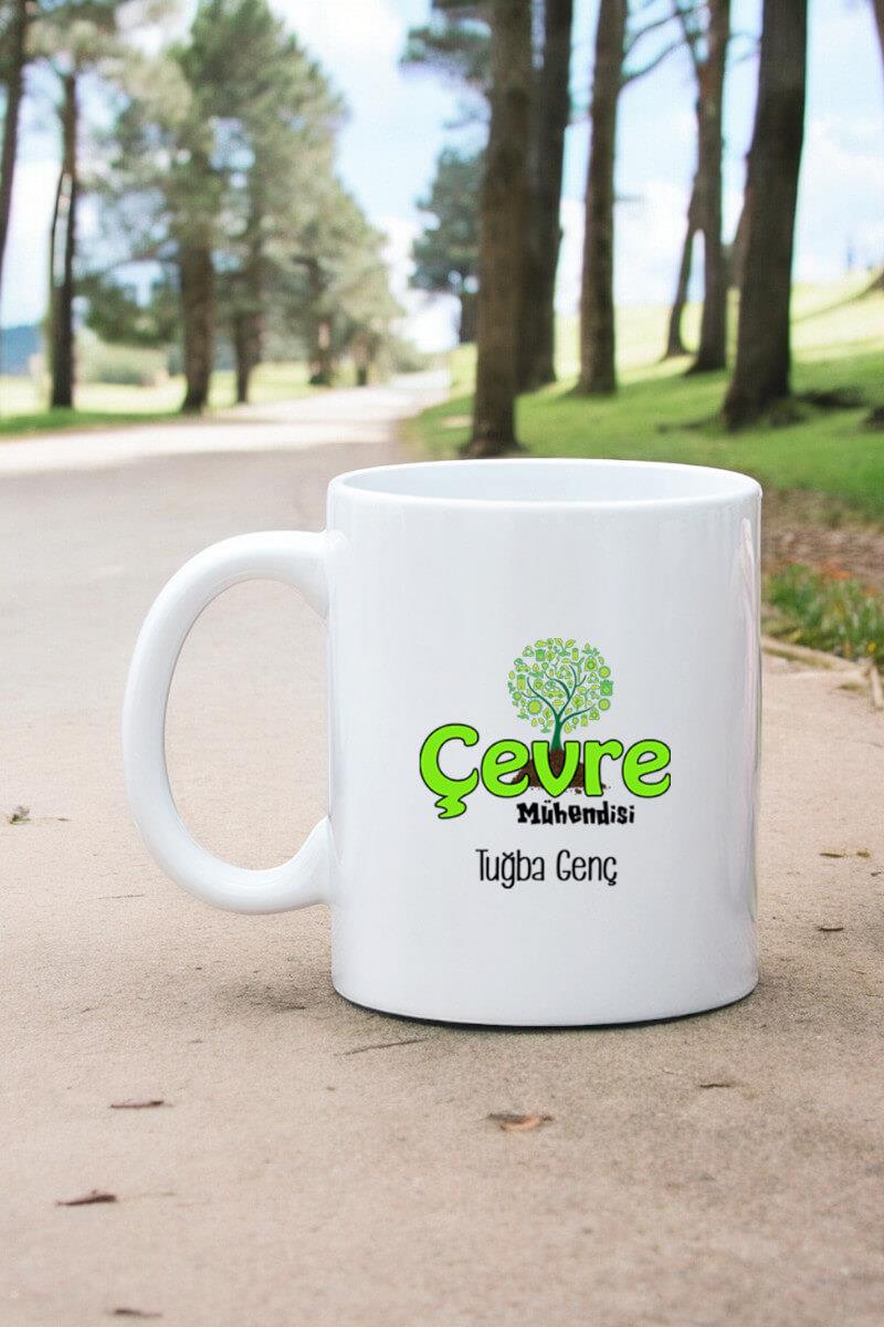 Çevre Mühendisine Hediye Beyaz Kupa Bardak
