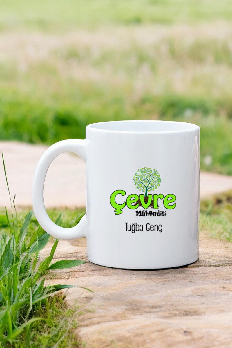 Çevre Mühendisine Hediye Beyaz Kupa Bardak