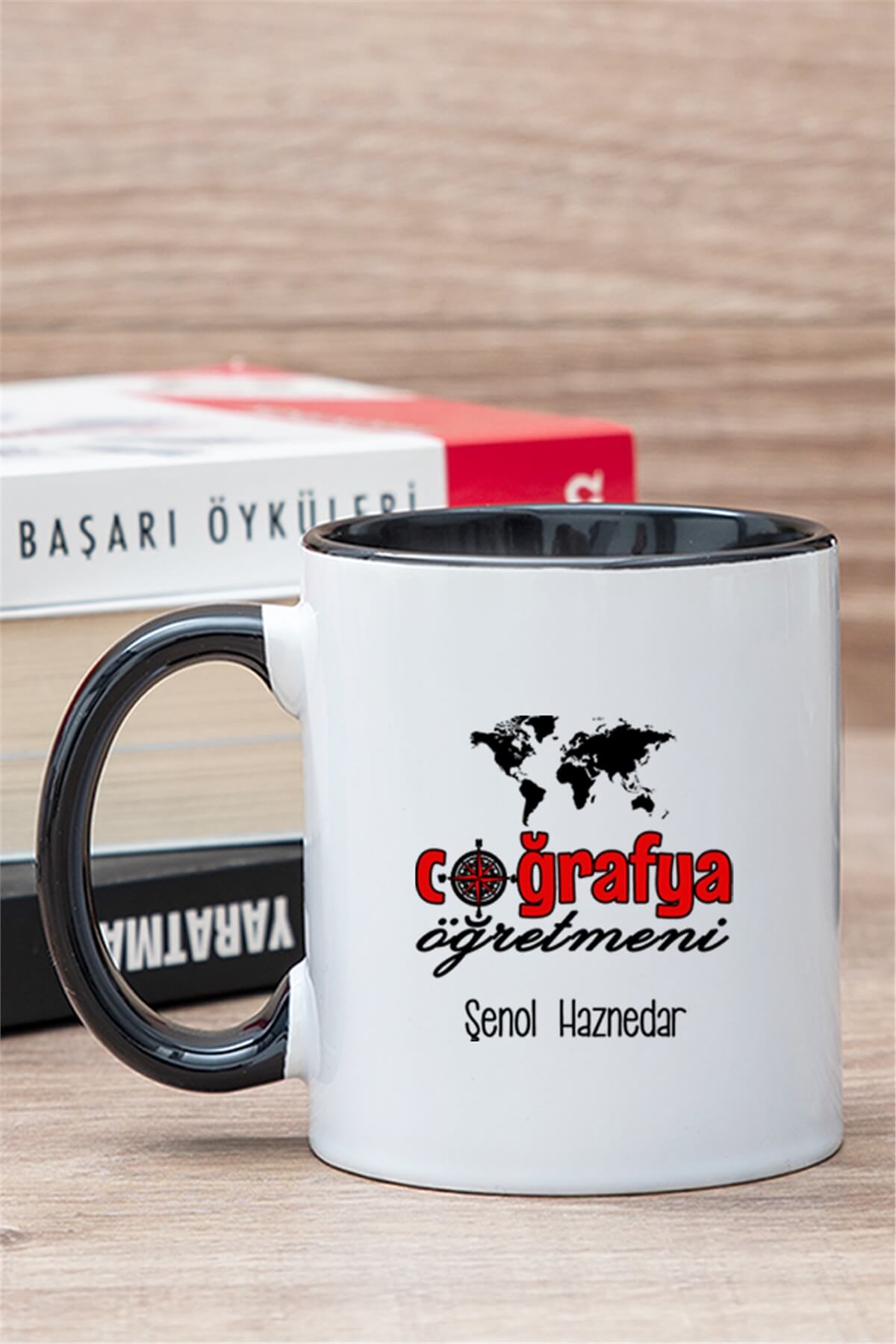 Coğrafya Öğretmeni İçi Renkli Kupa Bardak