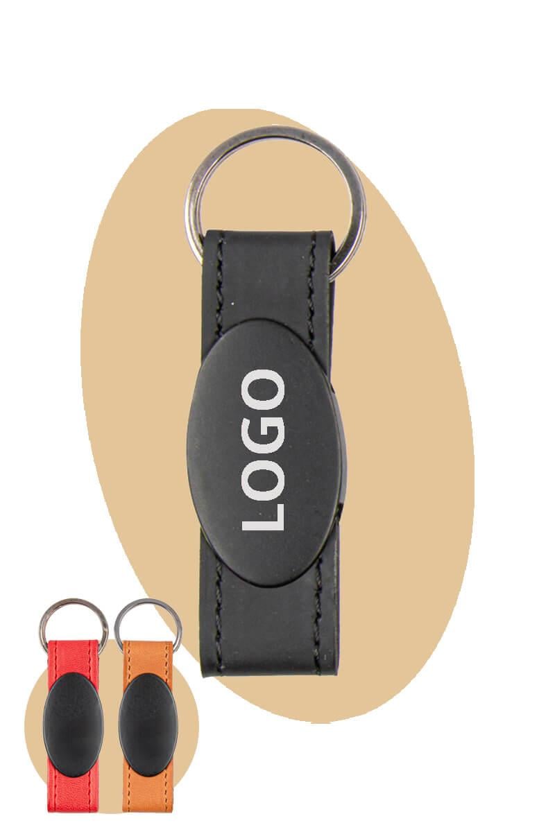 Deri Detaylı Metal Anahtarlık 0326-PETK
