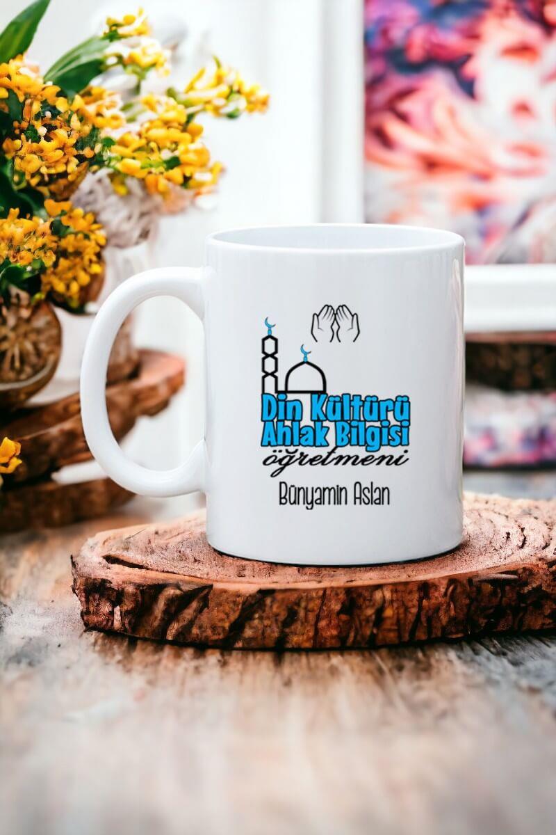 Din Kültürü Öğretmenine Hediye Beyaz Kupa Bardak