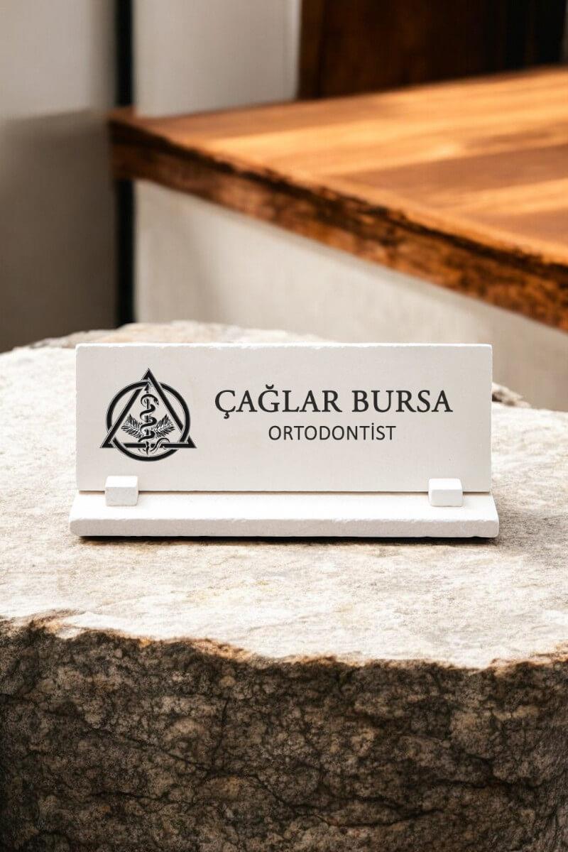 Diş Kliniğine Hediye Diş Hekimi Masa İsimliği