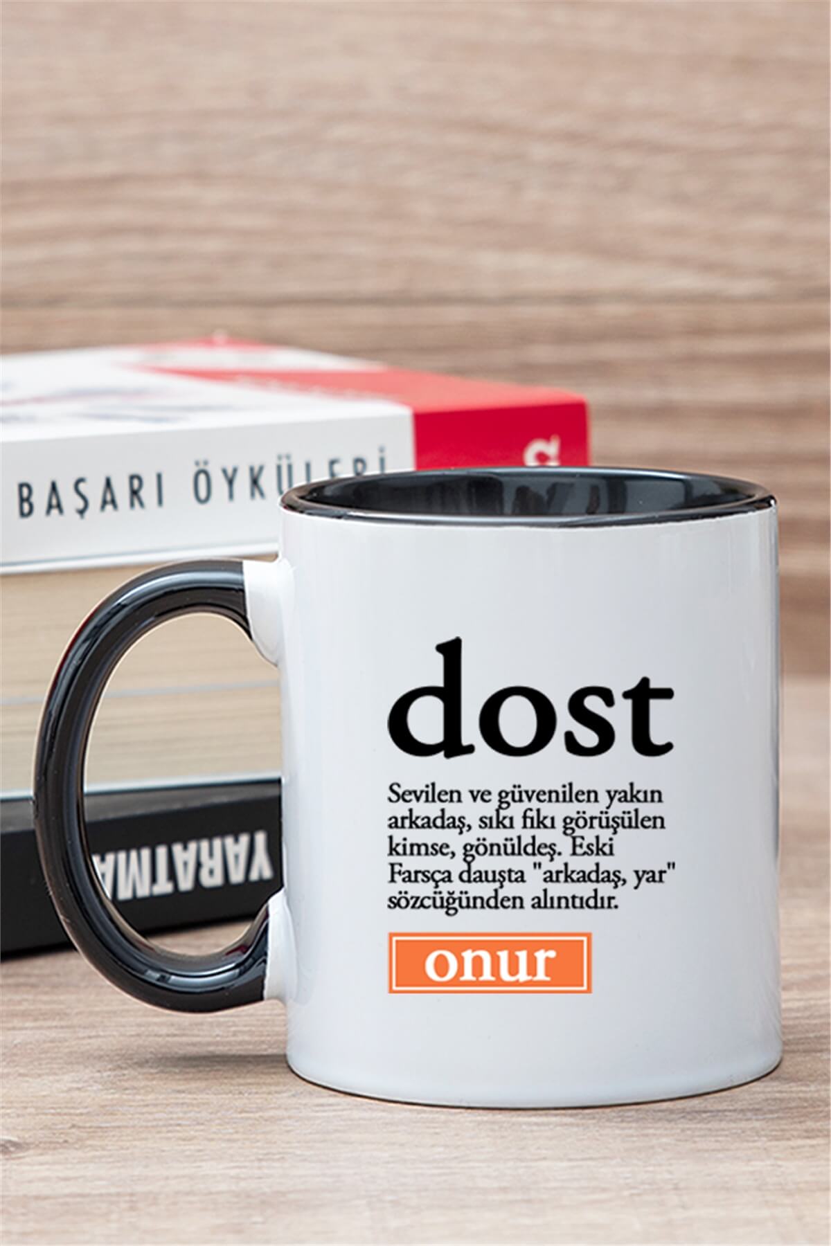 Dost Kelime Anlamı İçi Renkli Kupa Bardak