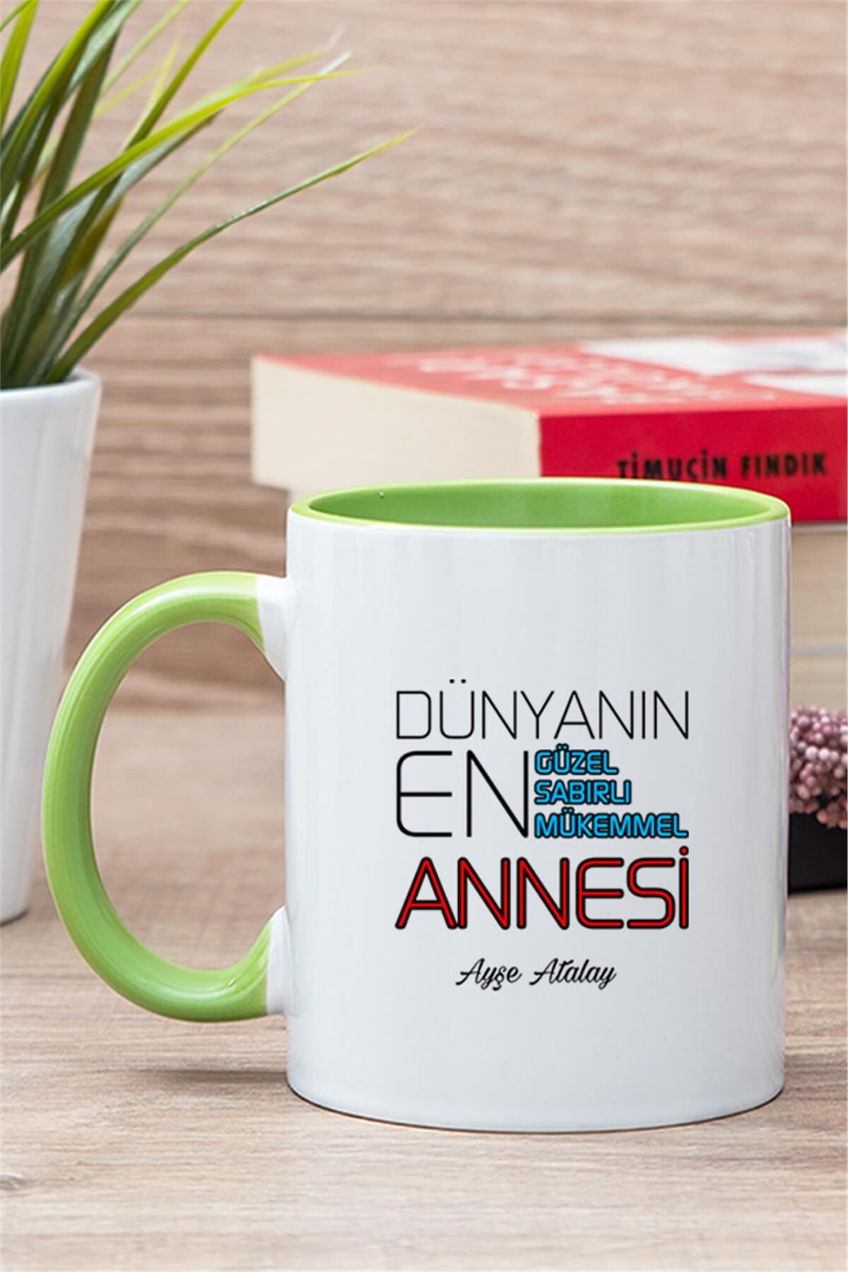 En Güzel Anneye Hediye Dünyanın En İyi Tasarımlı İçi Renkli Kupa Bardak