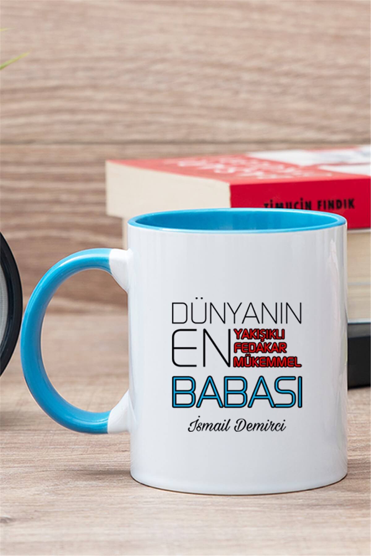 Babaya Hediye Dünyanın En İyi Babası İçi Renkli Kupa Bardak