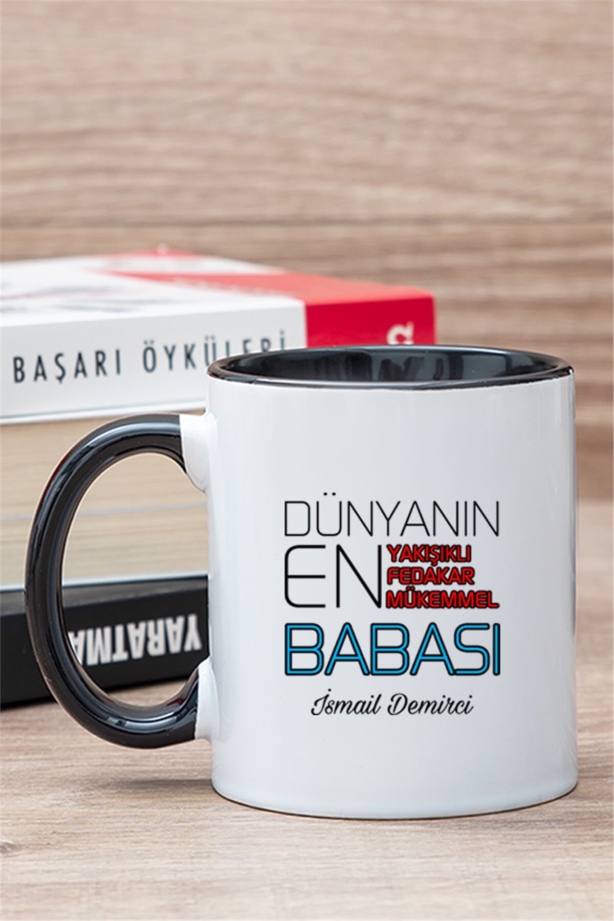 Babaya Hediye Dünyanın En İyi Babası İçi Renkli Kupa Bardak