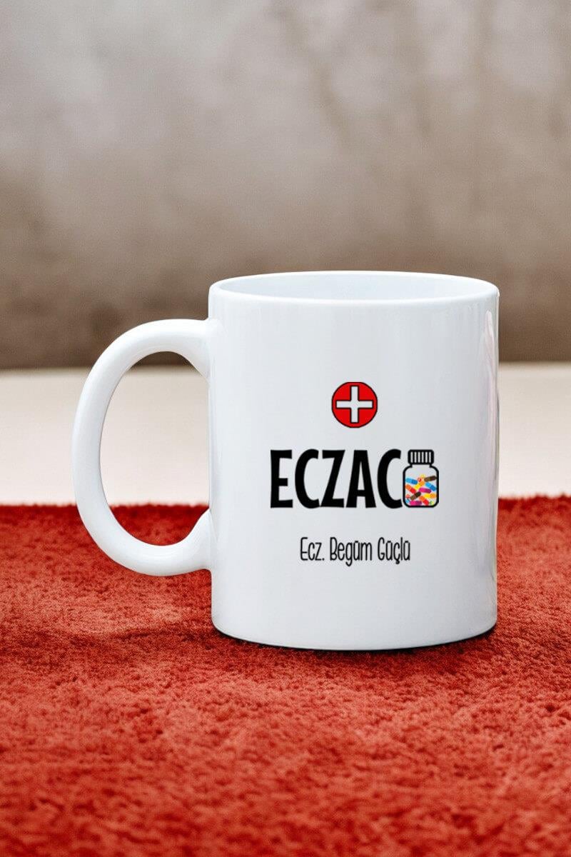 Eczacıya Hediye Beyaz Kupa Bardak