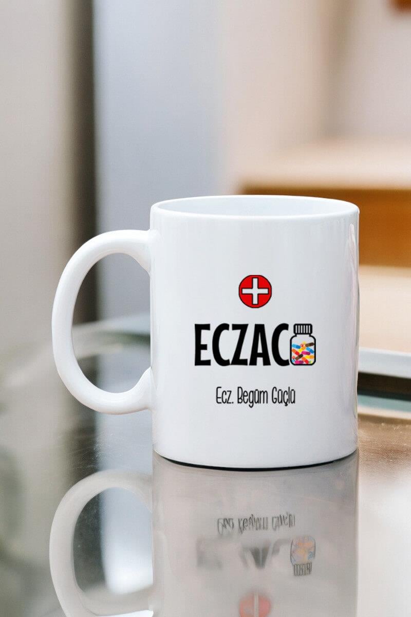Eczacıya Hediye Beyaz Kupa Bardak