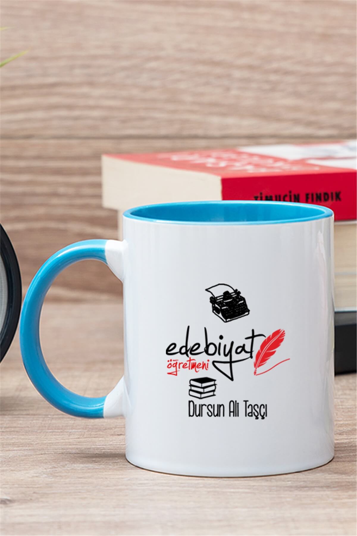 Edebiyat Öğretmeni İçi Renkli Kupa Bardak