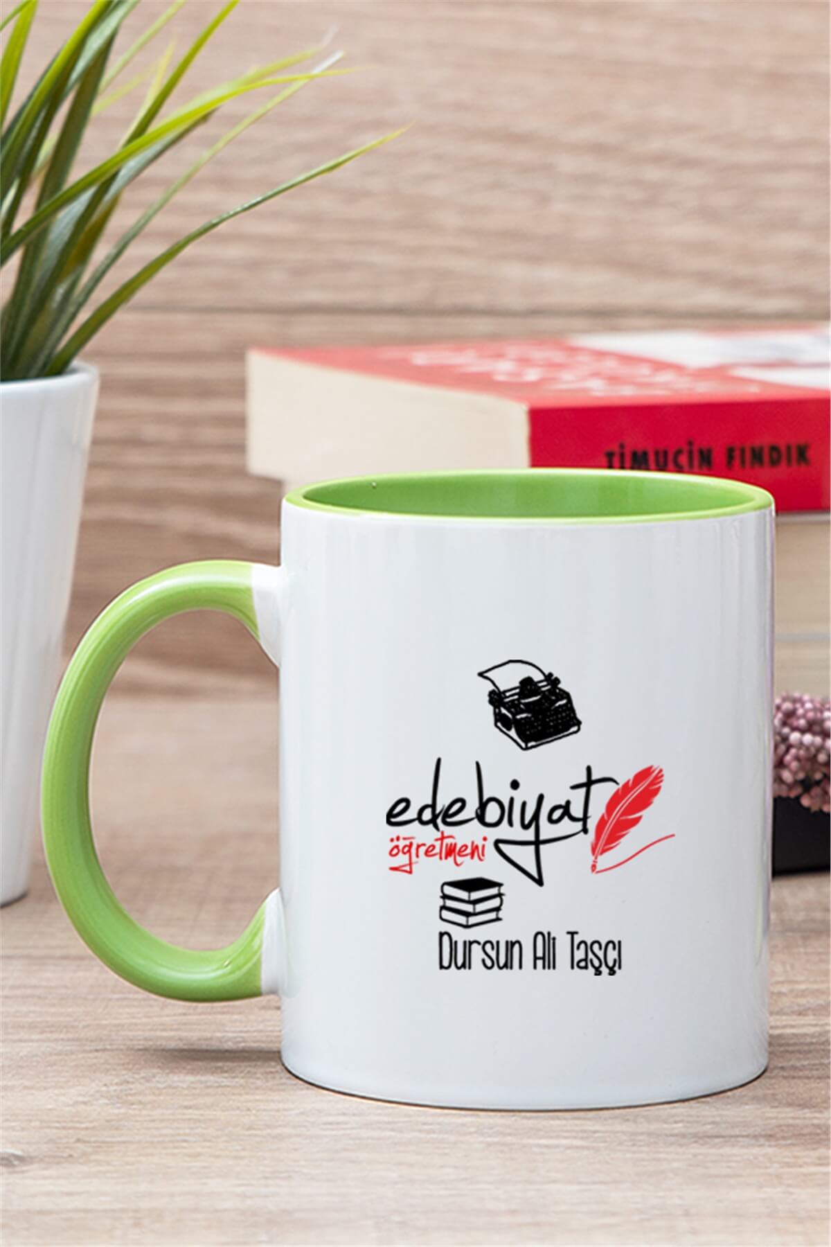 Edebiyat Öğretmeni İçi Renkli Kupa Bardak